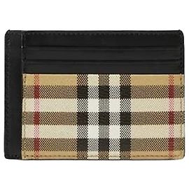 Burberry Check Money Clip Card Case Vintage Money