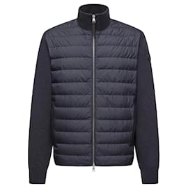 Moncler Gepolsterte Woll-Kaschmir-Zip-Cardigan