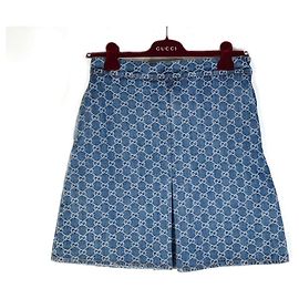 Gucci Saia de jacquard denim