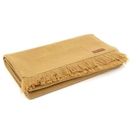 Hermès Sciarpa in cashmere a righe e motivi grandi