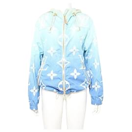 Louis Vuitton Kurze Kapuzenparka mit Blue Lagoon Monogramm Saison