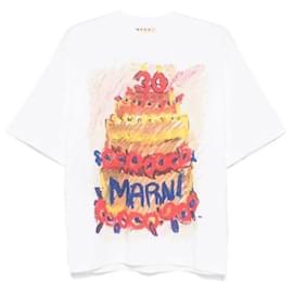 T-Shirt mit mehrfarbigem Kuchenprint - Marni