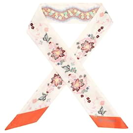 Foulard in seta twill skinny con motivo floreale paisley - Etro
