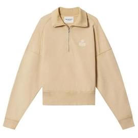 Suéter com meio zíper em ocre claro - Isabel Marant