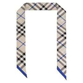 Foulard in seta a quadri sottili - Burberry