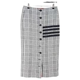Falda de lino a cuadros - Thom Browne
