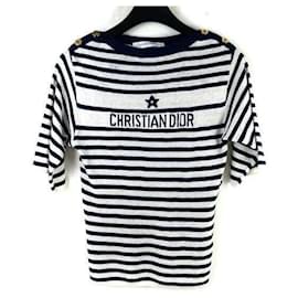 Leinen Kaschmir Seide Mariner Kurzarm Rippstrick - Dior