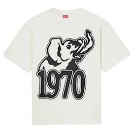 Übergroßes Baumwoll-T-Shirt Dschungel-Elefant - Kenzo