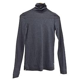 Loro Piana Kaschmir-Seiden-Pullover mit Rollkragen in Grau