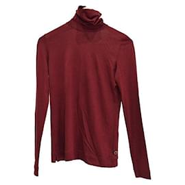 Loro Piana Kaschmir-Seiden-Pullover mit Rollkragen in Rot