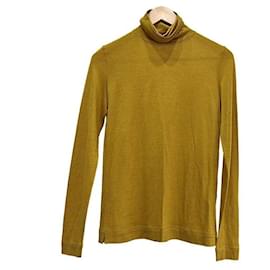 Loro Piana Kaschmir-Seiden-Pullover mit Rollkragen in Gelb