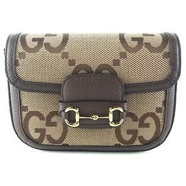 Gucci Borsa a Spalla Crossbody Horsbit GG Jumbo