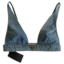 Soutien-gorge bralette en denim Prada IT38