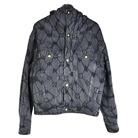 Louis Vuitton Giacca con cappuccio in denim monogramma