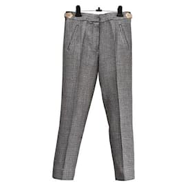 Louis Vuitton Pantaloni in lana e seta a quadri