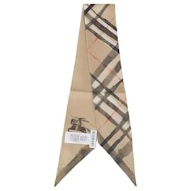 Burberry Foulard in seta a quadri acquerello skinny