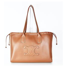 Borsa tote in pelle di vitello liscia con coulisse - Céline
