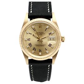 Rolex Reloj de oro para hombre Oyster Perpetual Date con diamantes originales