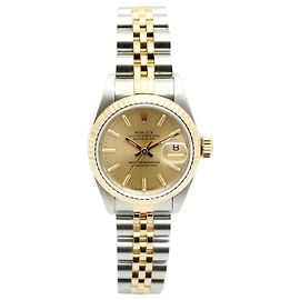 Rolex Datejust Damenuhr, Kombination Champagnergold, Index