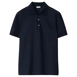 Burberry Slim Fit Polo-Shirt aus Baumwolle mit EKD-Karo-Muster in Marineblau