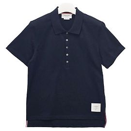 Thom Browne Relaxed Fit Polo T-Shirt Marineblau