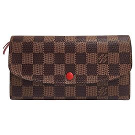 Louis Vuitton Cartera larga Damier Emily para mujeres
