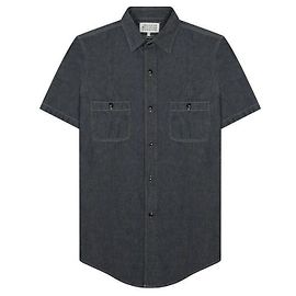 Maison Martin Margiela Camicia in denim a maniche corte Signature Stitch