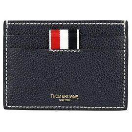 Thom Browne Wallet Pebble Grain Stitch Three-Line Tab Card Holder