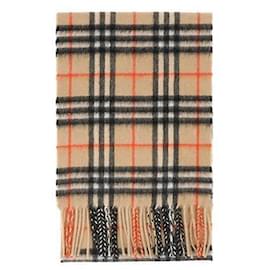 Burberry Sciarpa a quadri in cashmere con frange per bambini