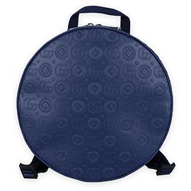 Gucci Sac à dos en cuir Saffiano avec logo GG entrelacé pour enfants (Marine)