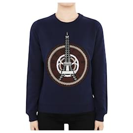 Damen Sweatshirt Eiffelturm (Marineblau) - Kenzo