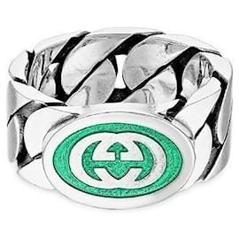 Anello in smalto intrecciato - Gucci