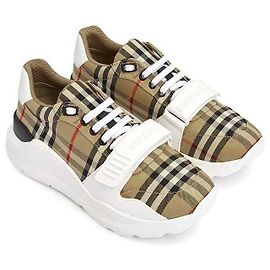 Burberry Sneakers in Camoscio e Pelle a Quadri Vintage
