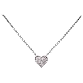 Tiffany & Co Collana in platino con pendente a forma di cuore in diamante