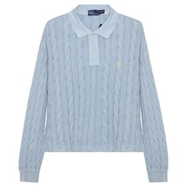 Langarm-Polo aus Strick mit gesticktem Pony-Logo - Ralph Lauren