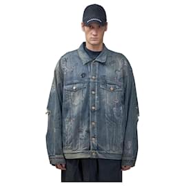 Jaqueta de denim graffiti - Balenciaga