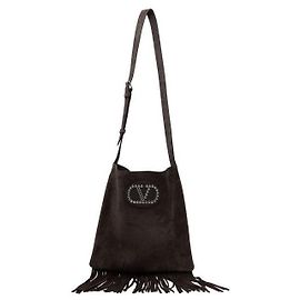 Valentino Borsa a tracolla in suede Nelkot