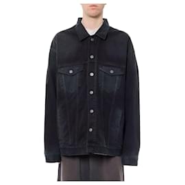 Jaqueta jeans com logo - Balenciaga