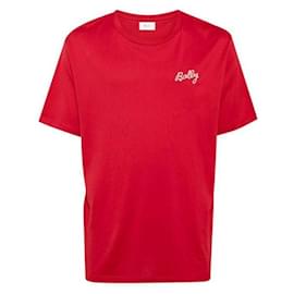 T-shirt a maniche corte con logo ricamato - Bally