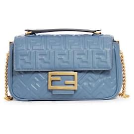Midi-Baguette-Tasche aus Napa-Leder mit Kette - Fendi