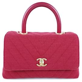 Chanel Borsa Tote in Tessuto Coco Handle Borsa a Spalla