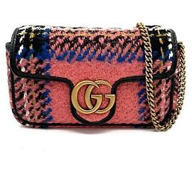 Gucci Borsa a tracolla super mini in tweed