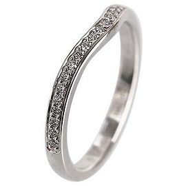 Cartier Ballerina Ehering aus Platin mit Semi Pavé Diamanten