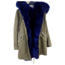 Philipp Plein Faux Fur Trimmed Skull Parka Jacket