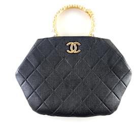 Chanel Pearl Handle Pouch Tote Bag