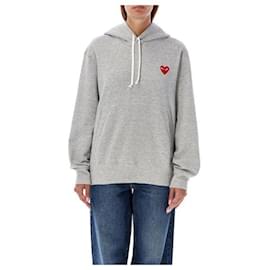 Comme Des Garcons Hoodie mit rotem Herz-Patch AX
