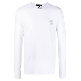 Langarmshirt mit Rundhalsausschnitt und Logo - Versace