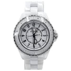 Chanel Weißer Keramikquarzstahl-Uhr für Frauen