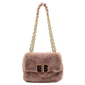 Tom Ford BORSO A SPALLA MINI IN PELLE MORBIDA ROSA CON CATENA D'ORO