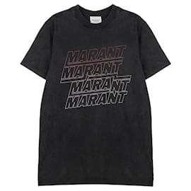 Kurzarm-T-Shirt aus Baumwolle mit Logo - Isabel Marant